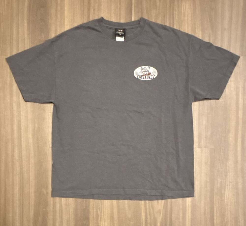 Vintage WWE Crew 2007 World Tour Gray T-Shirt XXL